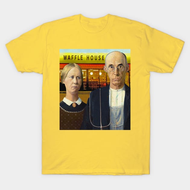 Waffle House American Gothic T-Shirt by Jan Lewin Art Store